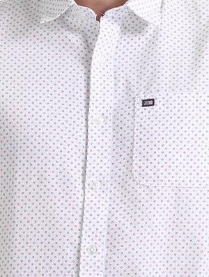 white printed casual shirt - 17875568 - Standard Image - 5