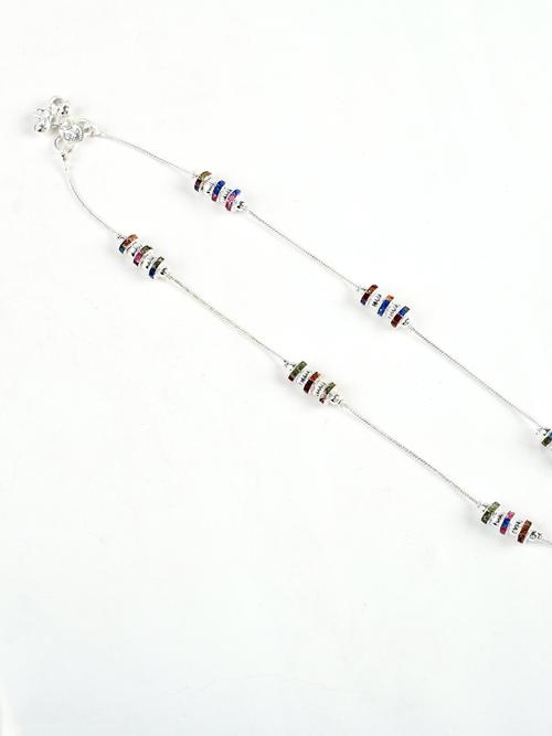silver metal anklets and payal - 17876194 - Standard Image - 1