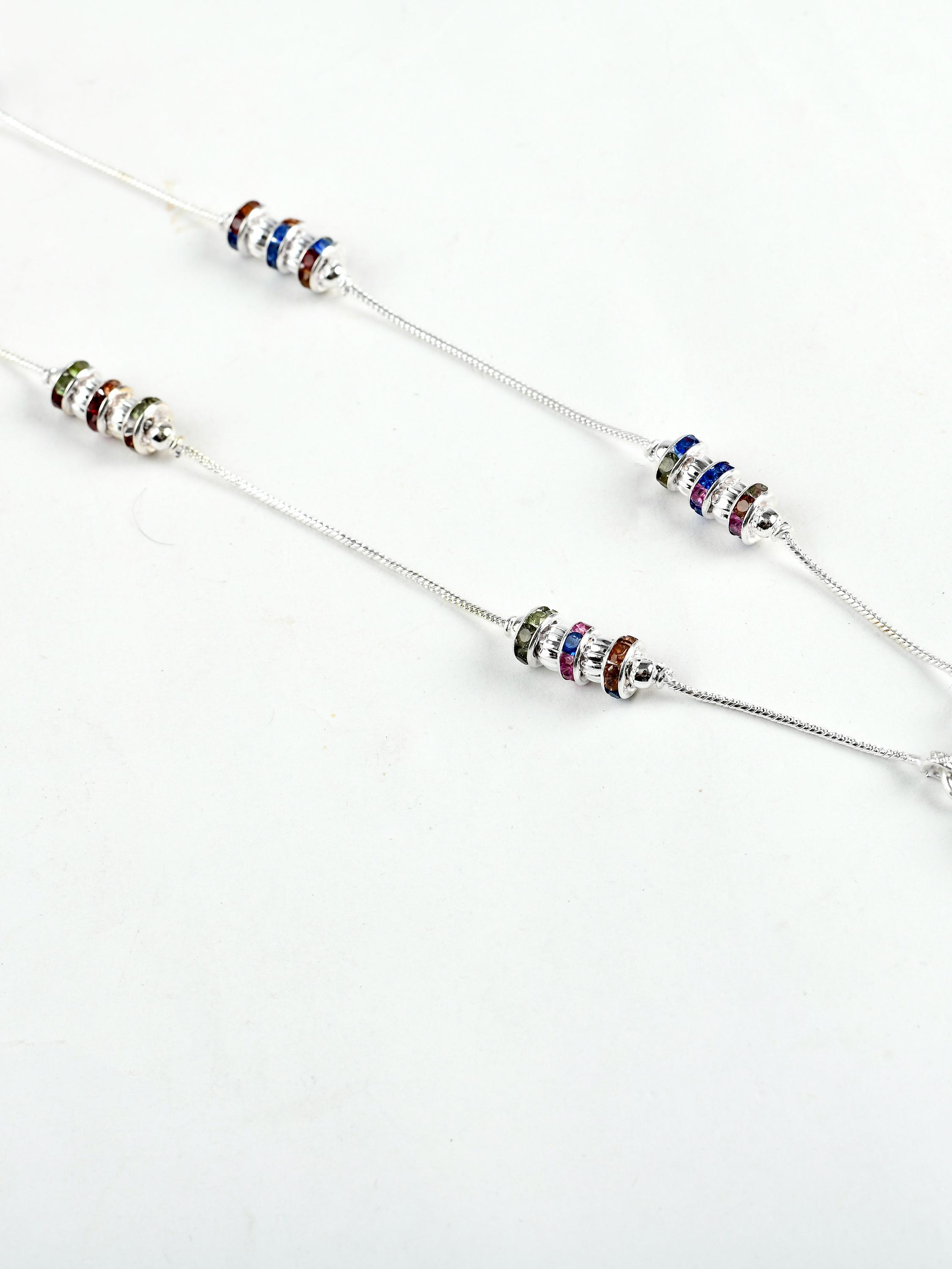 silver metal anklets and payal - 17876194 - Zoom Image - 2