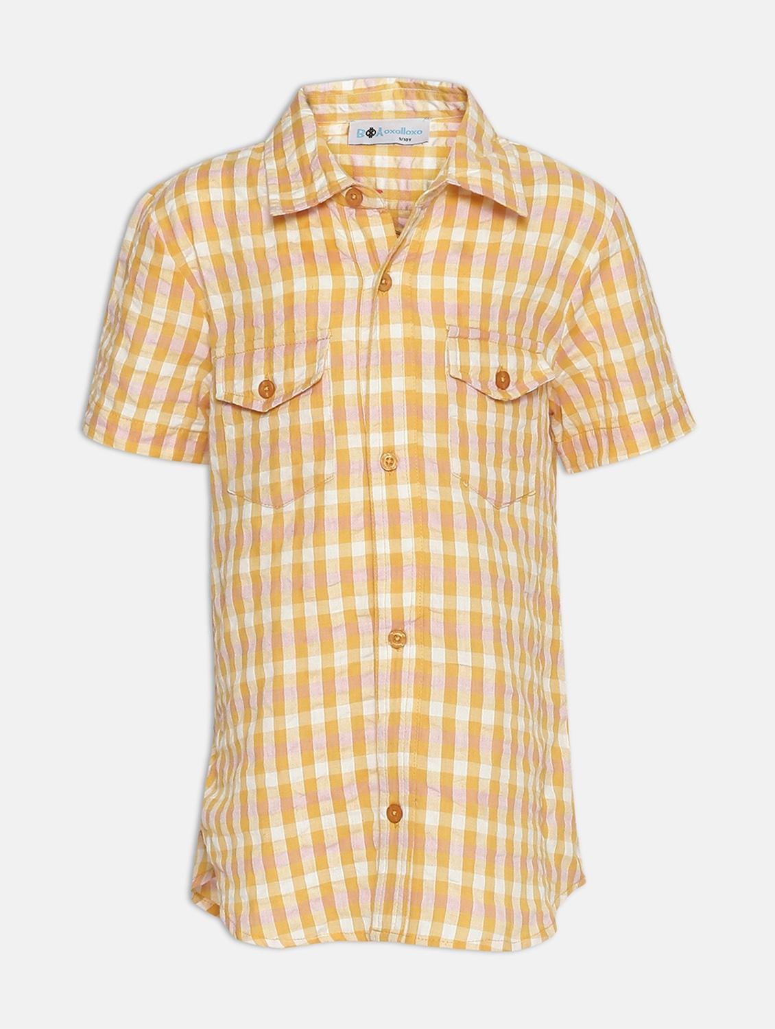 yellow checkered shirt - 17876341 - Zoom Image - 1