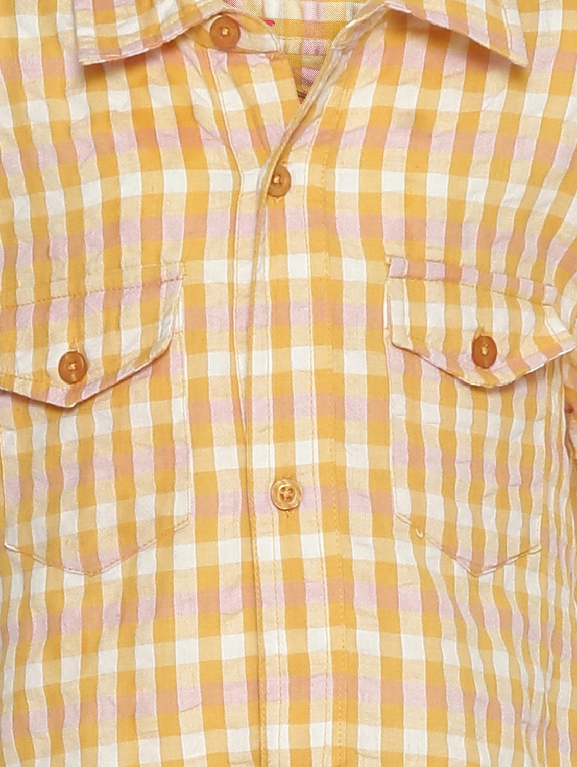 yellow checkered shirt - 17876341 - Zoom Image - 3