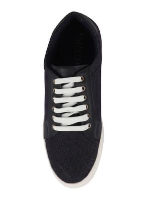 blue denim lace up sneakers - 17881864 - Standard Image - 4