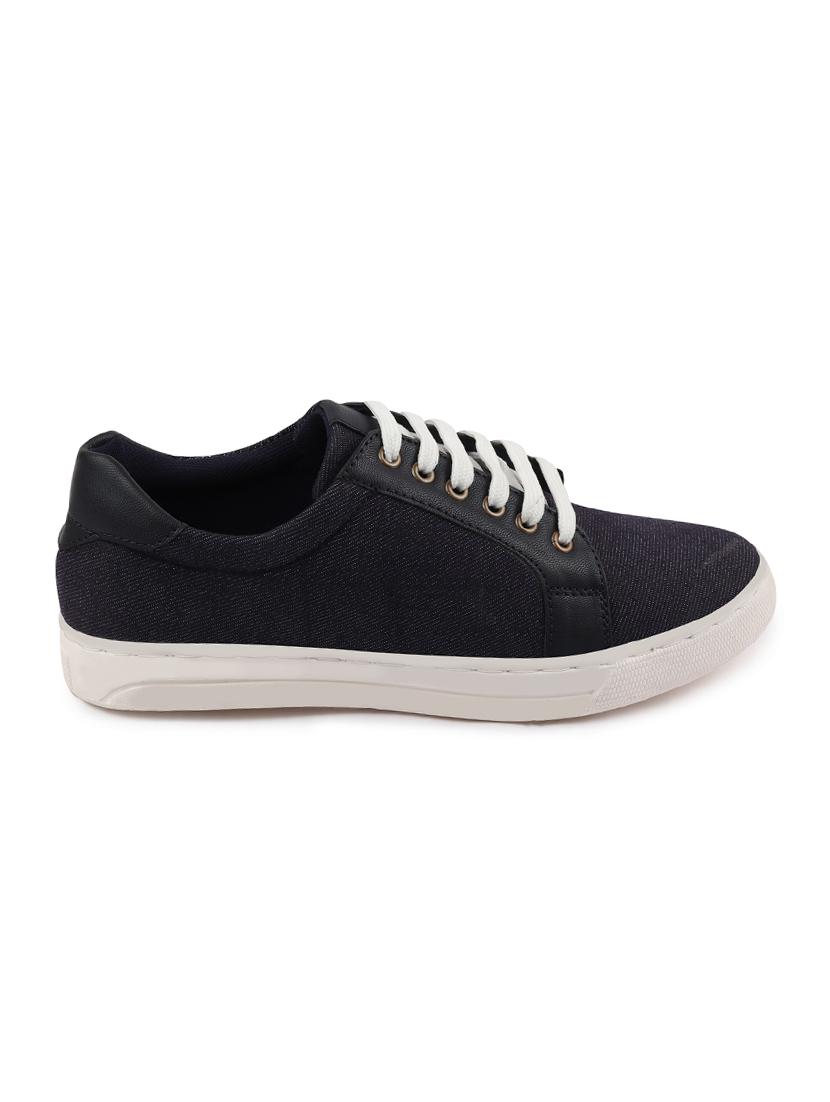 blue denim lace up sneakers - 17881864 - Zoom Image - 2