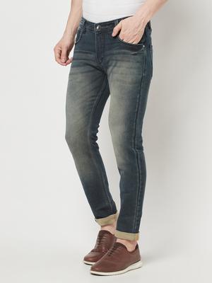 weago men's blue mid-rise slim-fit jeans with belt - 17882389 - Standard Image - 5