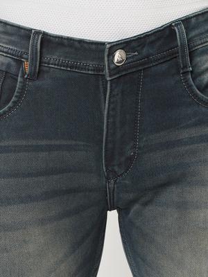 weago men's blue mid-rise slim-fit jeans with belt - 17882389 - Standard Image - 6