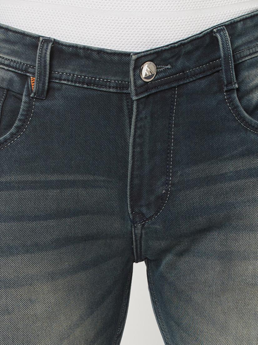 weago men's blue mid-rise slim-fit jeans with belt - 17882389 - Zoom Image - 6