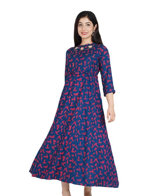 blue silk kurti - 17882443 - Standard Image - 1