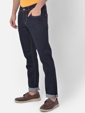 dark blue plain denim jeans - 17882864 - Standard Image - 2
