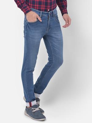 blue light washed denim jeans - 17882872 - Standard Image - 2