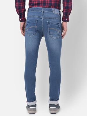 blue light washed denim jeans - 17882872 - Standard Image - 3