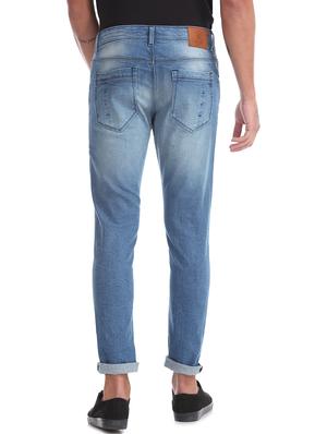 blue light washed denim jeans - 17882991 - Standard Image - 3