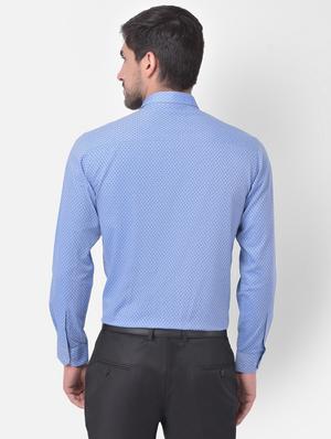 blue printed formal shirt - 17883077 - Standard Image - 3