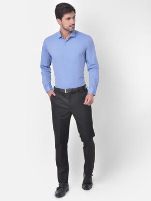 blue printed formal shirt - 17883077 - Standard Image - 4