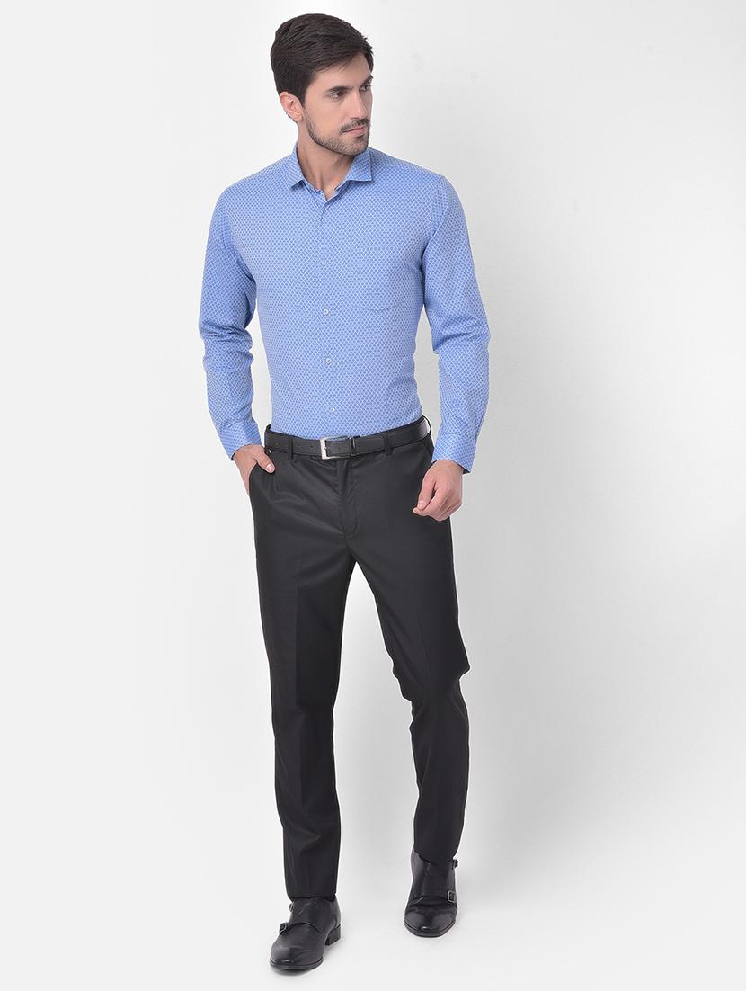 blue printed formal shirt - 17883077 - Zoom Image - 4