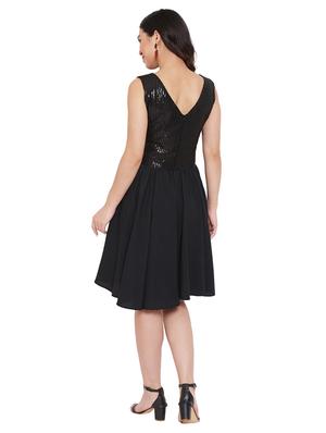 boat neck embellished fit & flare dress - 17883612 - Standard Image - 3