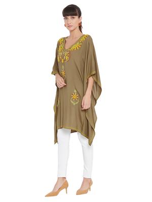 embroidered detail kaftan tunic - 17883616 - Standard Image - 2