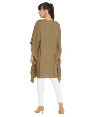 embroidered detail kaftan tunic - 17883616 - Standard Image - 3