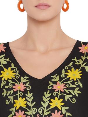 embroidered detail kaftan tunic - 17883617 - Standard Image - 4