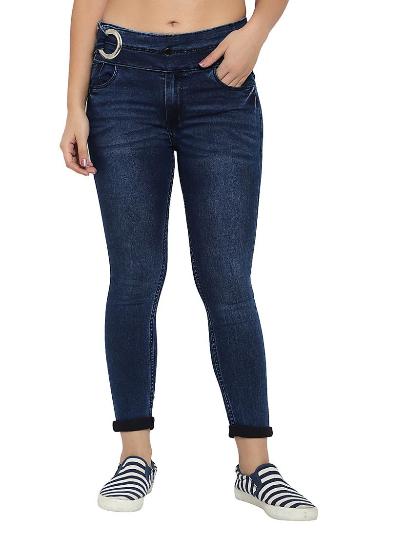 mid rise stone washed denim jean - 17885547 - Zoom Image - 1