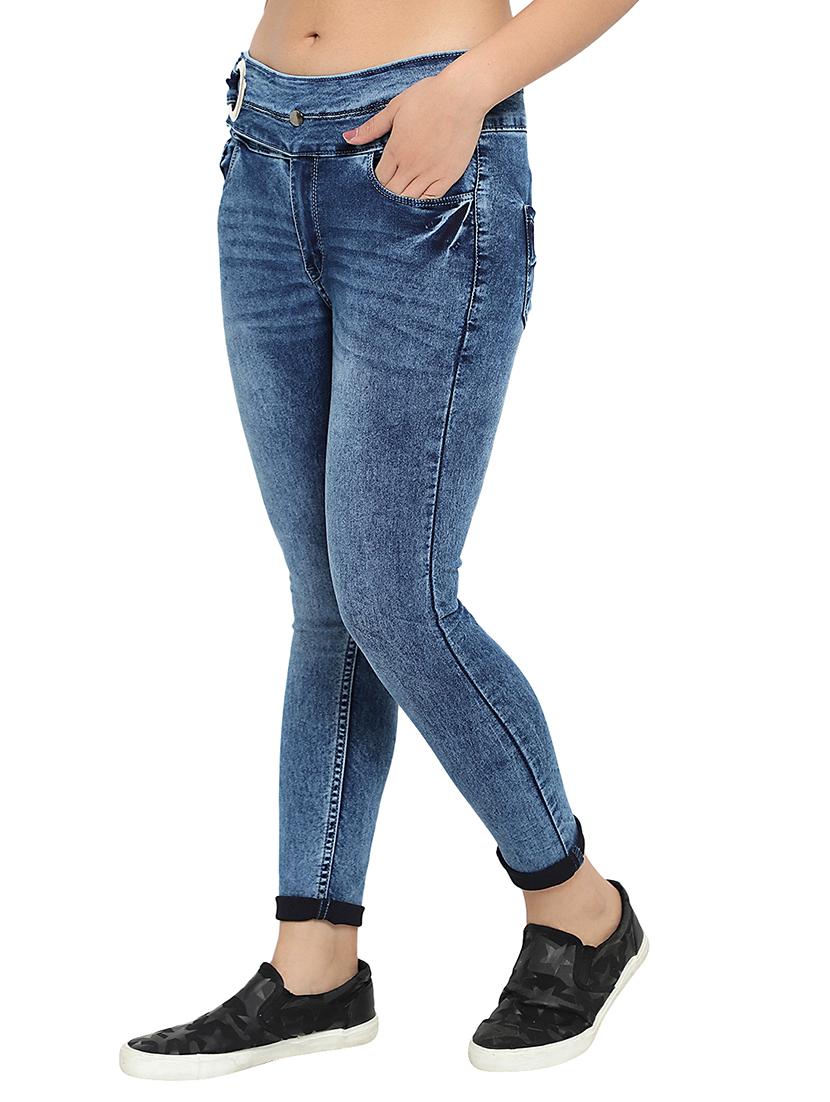 mid rise stone washed denim jean - 17885548 - Zoom Image - 2