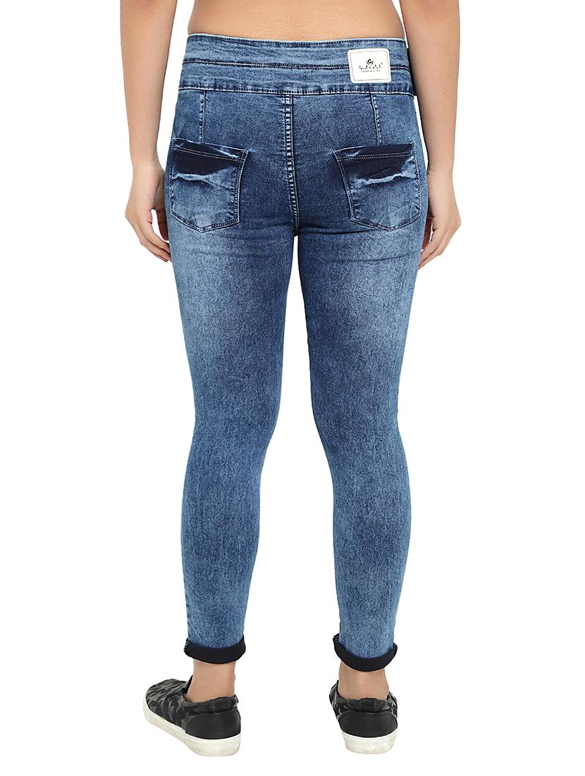 mid rise stone washed denim jean - 17885548 - Zoom Image - 4