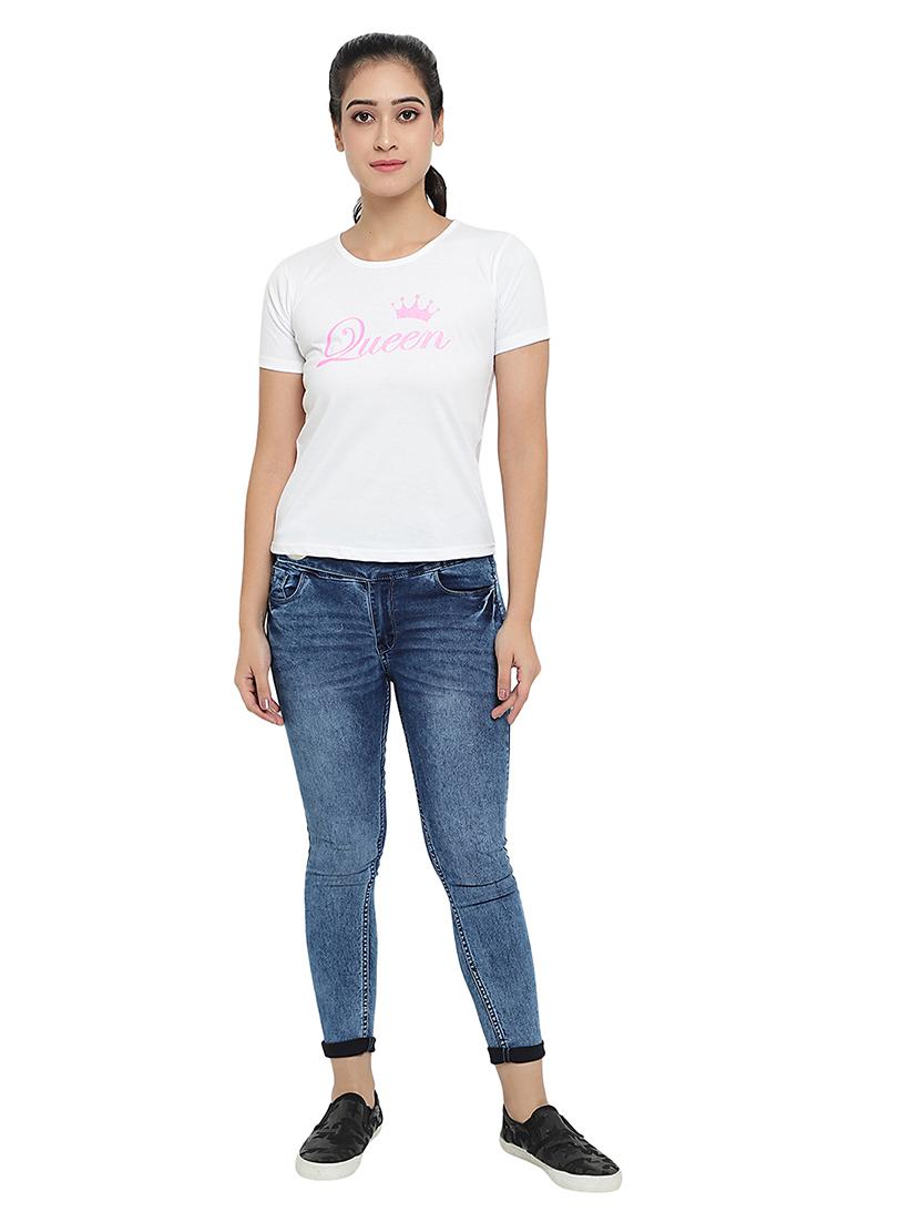 mid rise stone washed denim jean - 17885548 - Zoom Image - 5