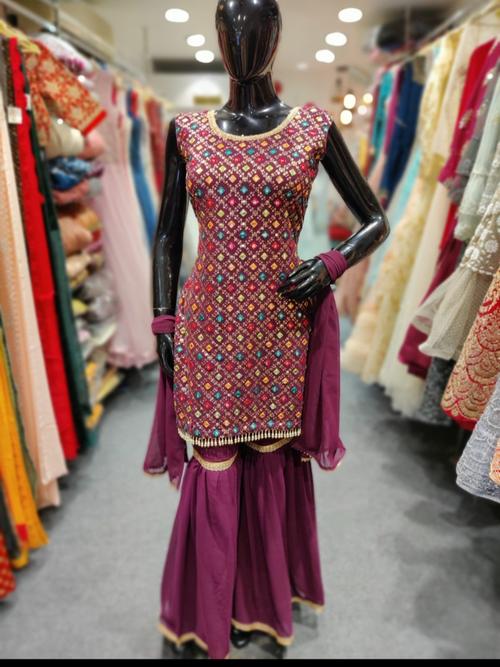 georgette gharara set stone printed - 17885752 - Standard Image - 1