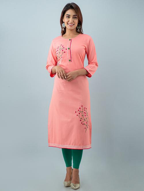 solid straight kurta - 17885777 - Very Small Image - 1