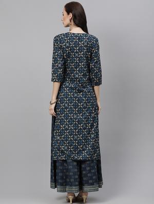 printed kurta palazzo set - 17885990 - Standard Image - 3