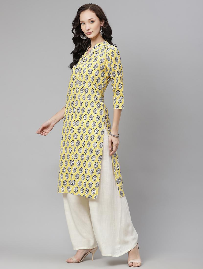floral straight kurta - 17886000 - Zoom Image - 2
