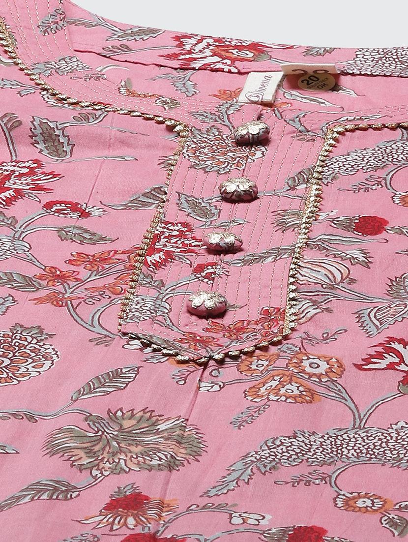 floral straight kurta - 17886006 - Zoom Image - 4