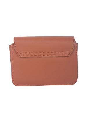 tan leatherette (pu) regular sling bag - 17886065 - Standard Image - 2