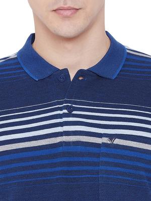 navy blue striped polo t-shirt - 17887164 - Standard Image - 5