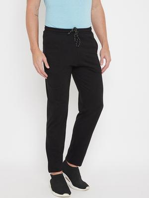 black solid full length track pant - 17887226 - Standard Image - 2