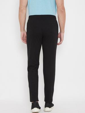 black solid full length track pant - 17887226 - Standard Image - 3