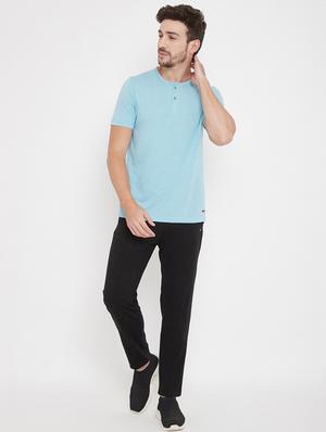 black solid full length track pant - 17887226 - Standard Image - 4