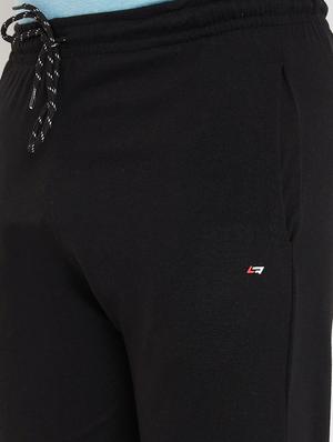 black solid full length track pant - 17887226 - Standard Image - 5