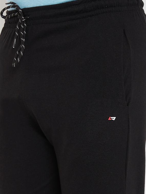 black solid full length track pant - 17887226 - Zoom Image - 5