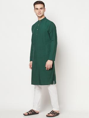 green striped long kurta - 17887234 - Standard Image - 2