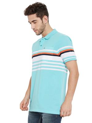 blue striped polo t-shirt - 17887379 - Standard Image - 2