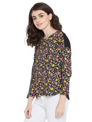 round neck floral top - 17887895 - Standard Image - 2