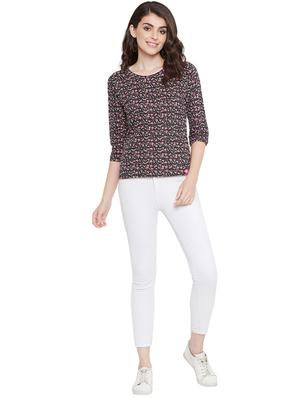 round neck floral top - 17887896 - Standard Image - 4