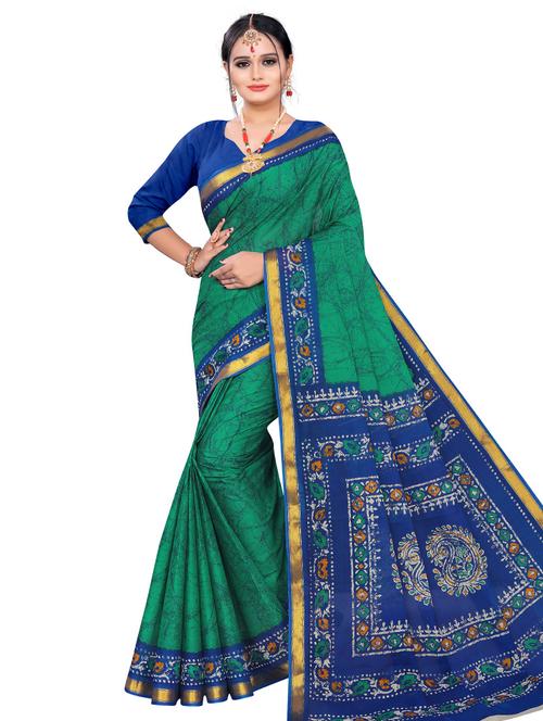 abstract printed saree with blouse - 17889449 - Standard Image - 1