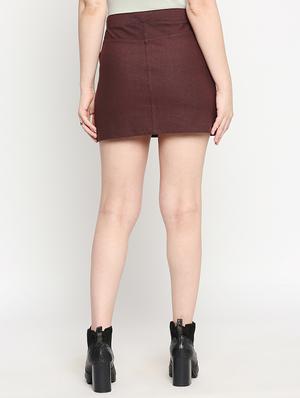 round neck solid top and skirts set - 17889663 - Standard Image - 6