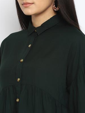 bell sleeved solid top - 17892069 - Standard Image - 5