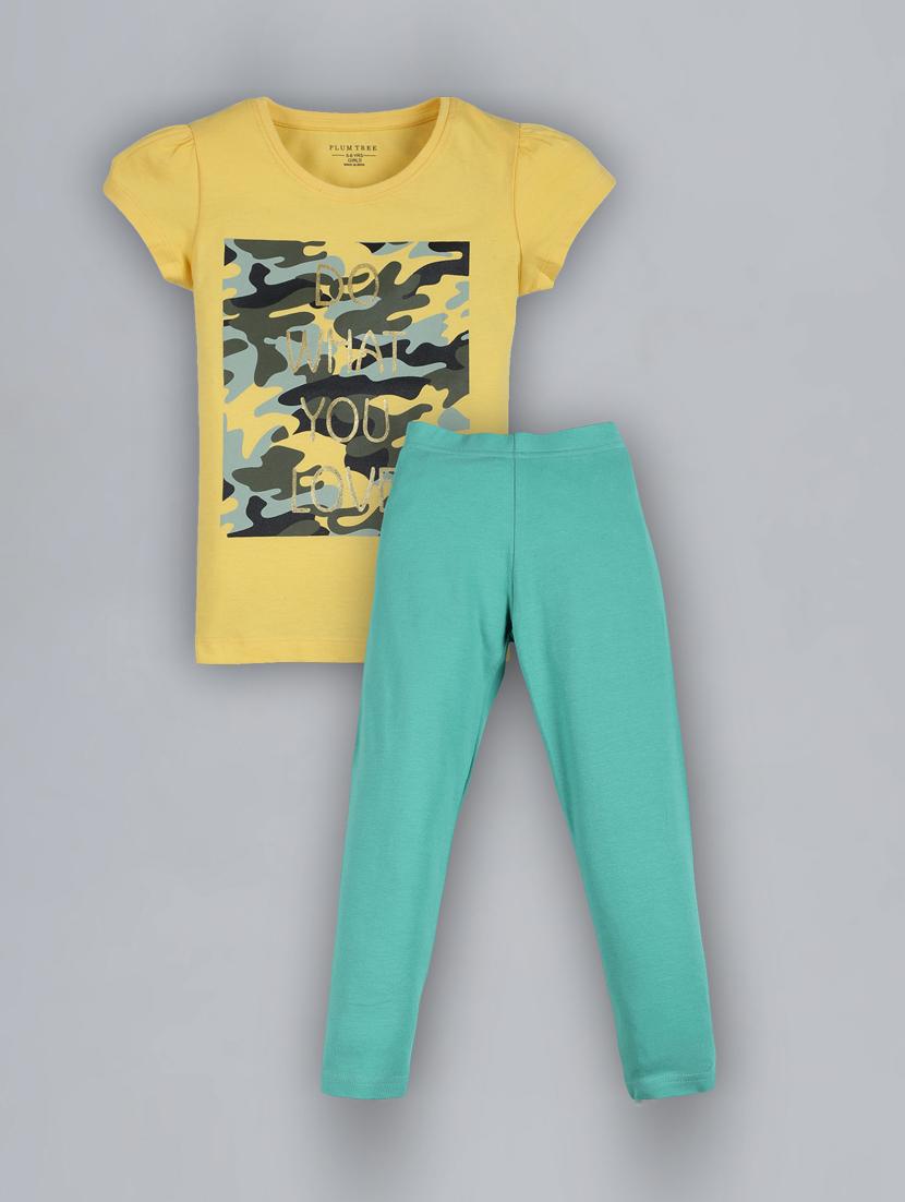 round neck printed full length sets - 17892109 - Zoom Image - 2