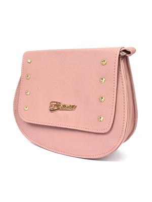 pink leatherette (pu) regular sling bag - 17892704 - Standard Image - 5