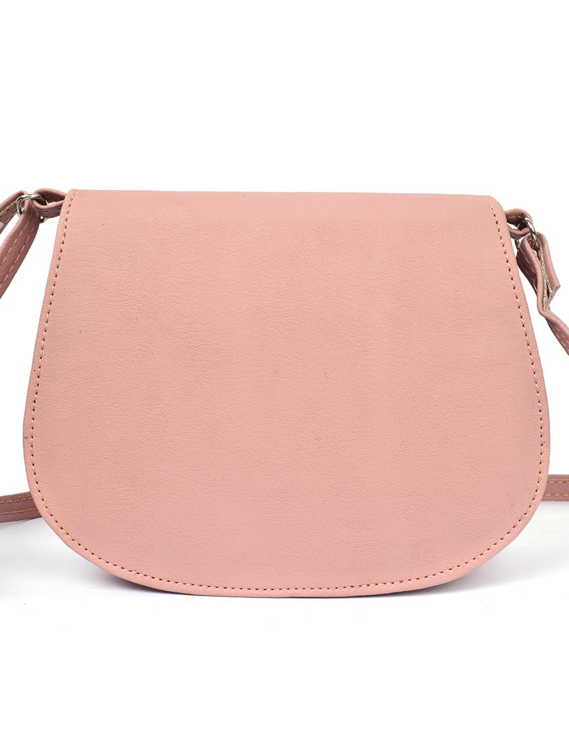 pink leatherette (pu) regular sling bag - 17892704 - Zoom Image - 3
