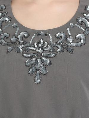 tie front embellished a-line dress - 17892956 - Standard Image - 6