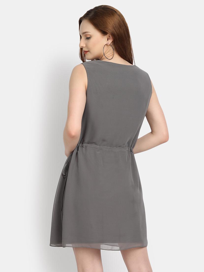 tie front embellished a-line dress - 17892956 - Zoom Image - 4